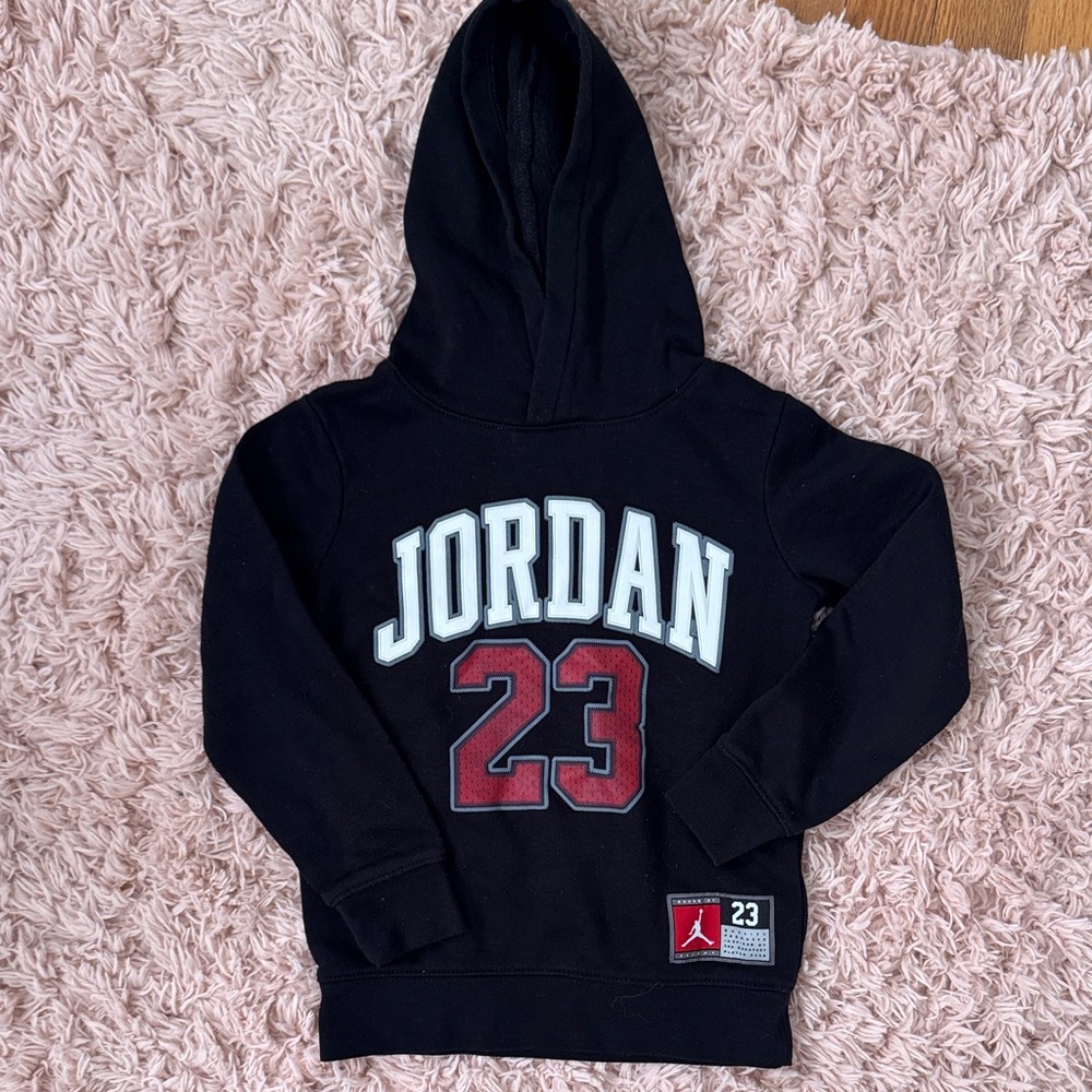 Jordan Kids Black and Red Hoodie